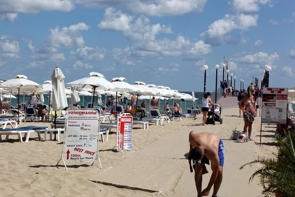 Sunny Beach Bulgarie Août Les Gens Visitent Sunny Beach Août — Photo