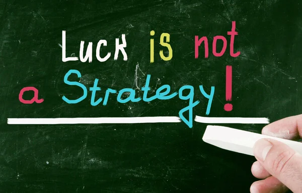 Luck is not a strategy! — Stock Photo, Image