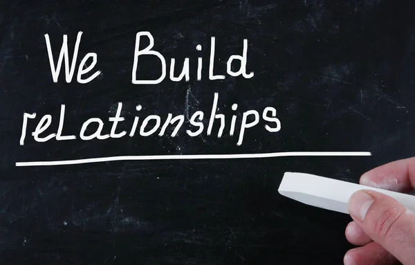 We build relationships — Stock Photo, Image