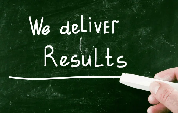 We deliver results — Stock Photo, Image
