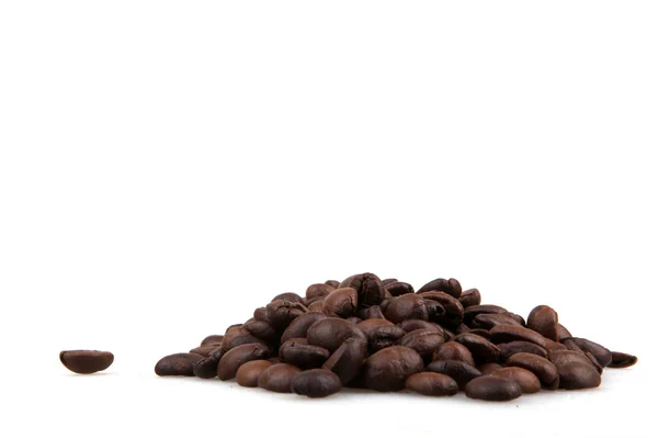 咖啡豆，白色背景分离 — 图库照片