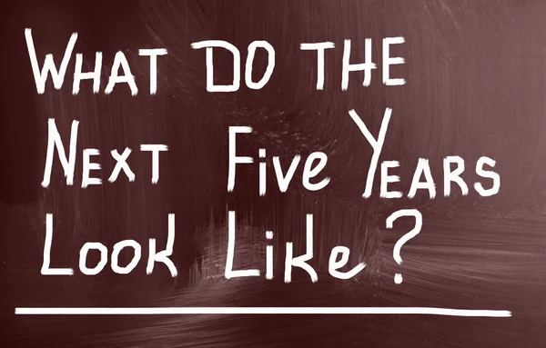 ¿Cómo serán los próximos cinco años? ? — Foto de Stock