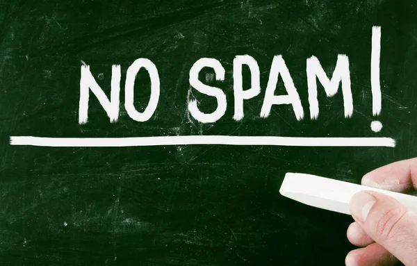 Nenhum conceito de spam — Fotografia de Stock