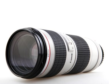 Canon Ef 70-200mm f4l Usm Lens izole On beyaz.