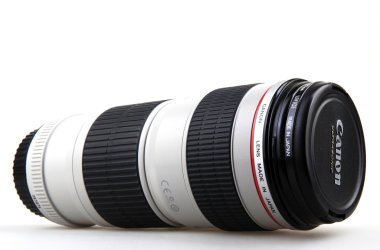 Canon Ef 70-200mm f4l Usm Lens izole On beyaz.