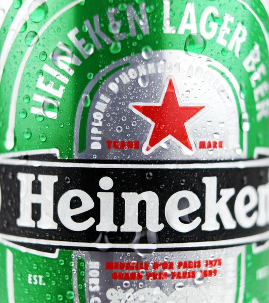 AYTOS, BULGARIA - JULY 14, 2015 Heineken Background. Heineken International is a Dutch brewing company, founded in 1864 by Gerard Adriaan Heineken in Amsterdam. — Stock Photo, Image