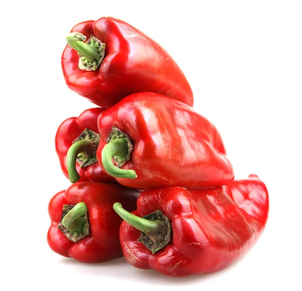 Red chilli peppers on white background — Stock Photo, Image