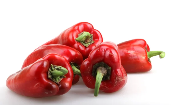 Red chilli peppers on white background — Stock Photo, Image