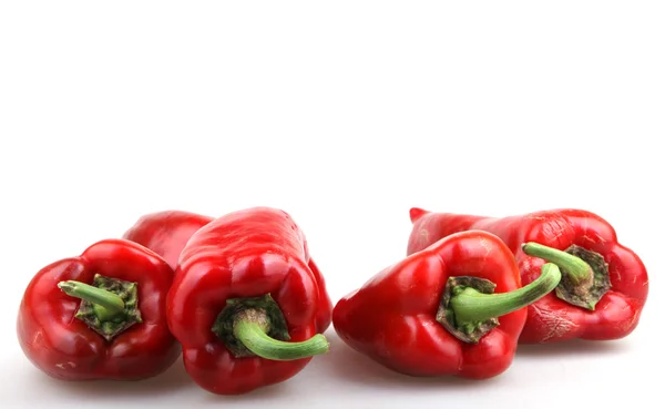 Red chilli peppers on white background — Stock Photo, Image