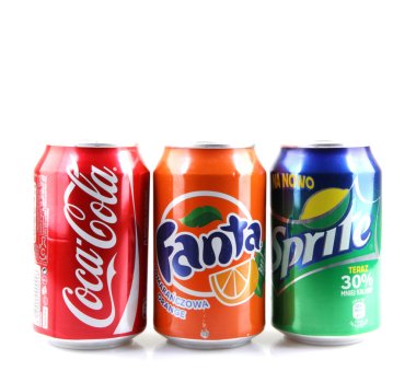 Aytos, Bulgaristan-11 Ağustos 2015: küresel marka Meyve aromalı gazlı meşrubat Coca-Cola şirketi tarafından hazırlandı.
