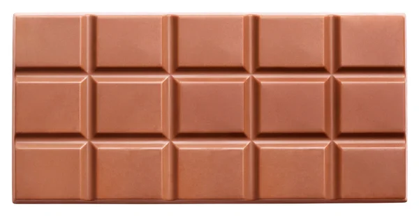 Milk chocolate bar isolated on white — Stock Photo, Image