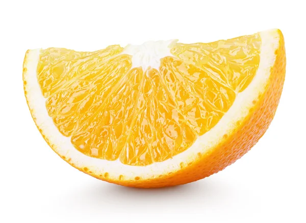 Slice of orange citrus fruit isolated on white — Stock Photo, Image