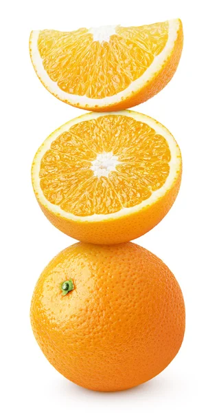 Zralé oranžové citrusové plody izolovaných na bílém — Stock fotografie