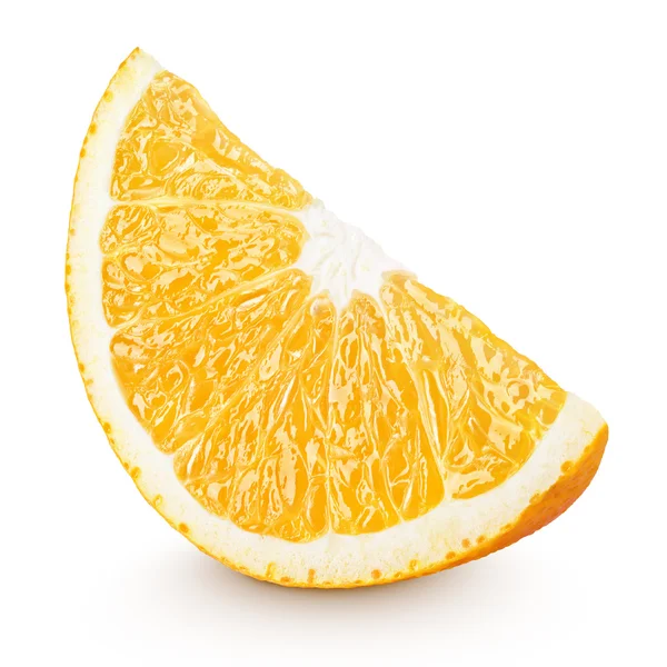 Slice of orange citrus fruit isolated on white — Stock Photo, Image