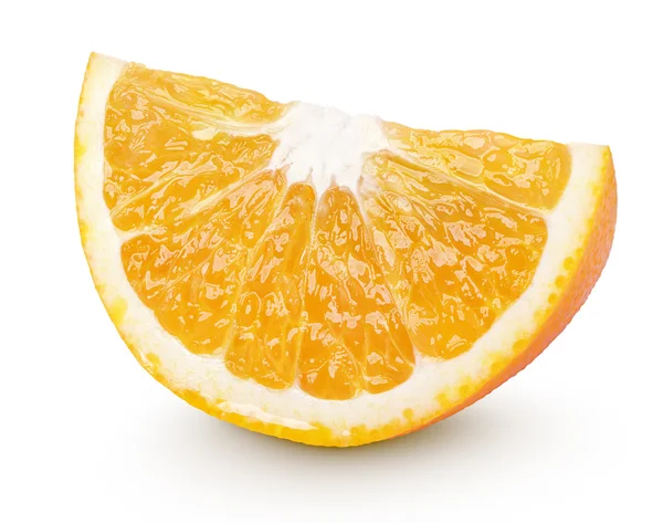 Fatia de citrinos de laranja isolada em branco — Fotografia de Stock