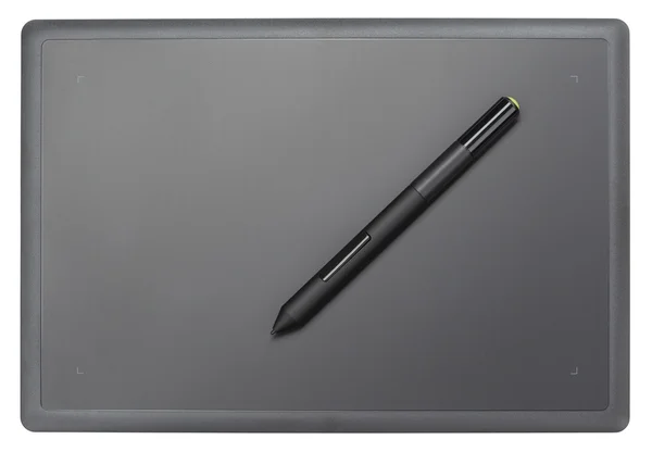 Vista dall'alto del tablet grafico moderno — Foto Stock