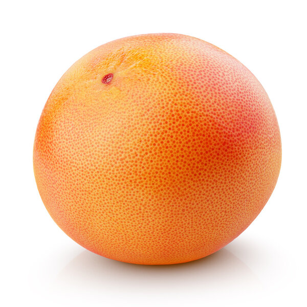 Ripe grapefruit citrus fruit isolated on white