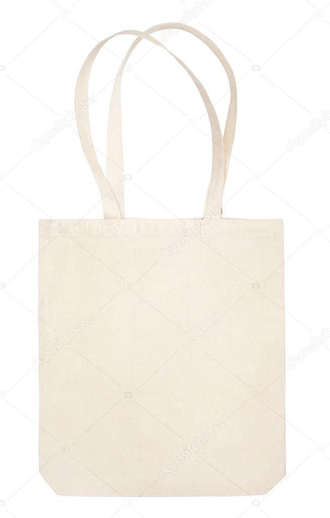 fabric eco bag on white