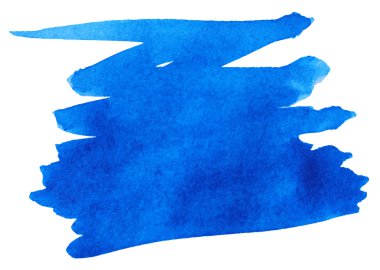 Mavi suluboya boya konturu
