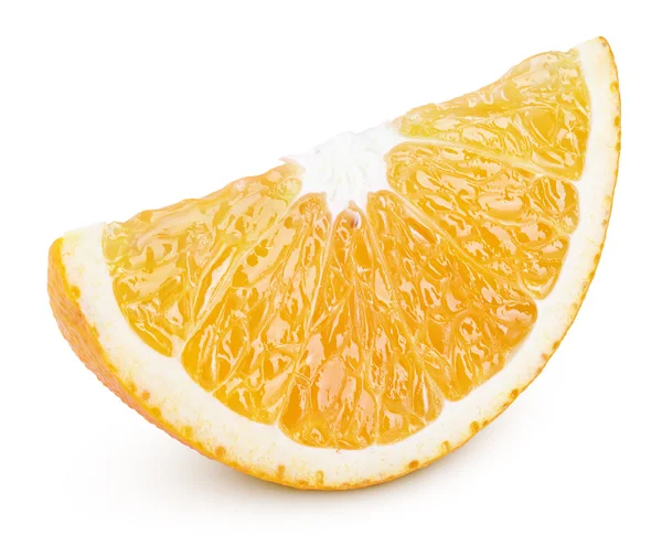 Fatia de citrinos de laranja isolada em branco — Fotografia de Stock
