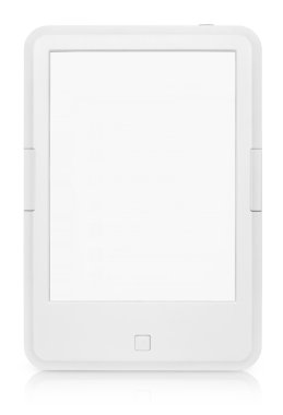 beyaz izole taşınabilir e-kitap okuyucu