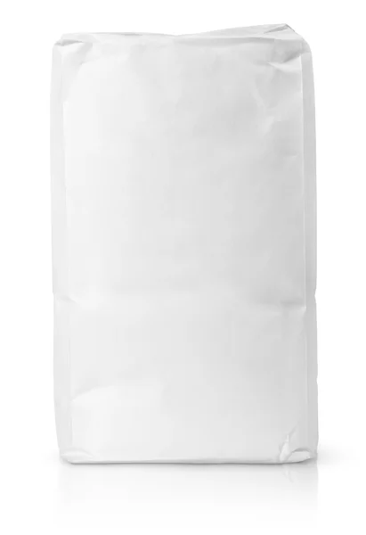 Beyaz boş kağıt çanta paket un