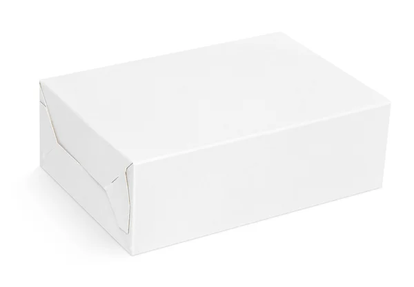 Scatola di cartone bianca vuota — Foto Stock