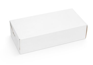 Boş beyaz karton kutu