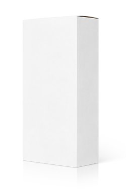 Boş beyaz karton kutu