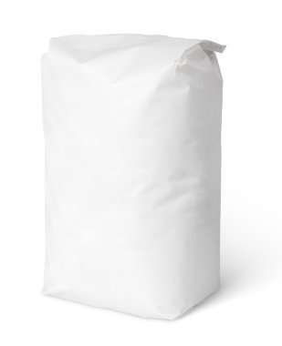 Beyaz boş kağıt çanta paket un