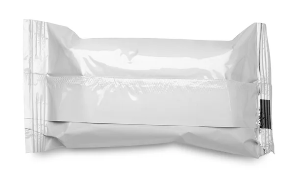 Blank plastic food packaging on white — Stock Photo, Image