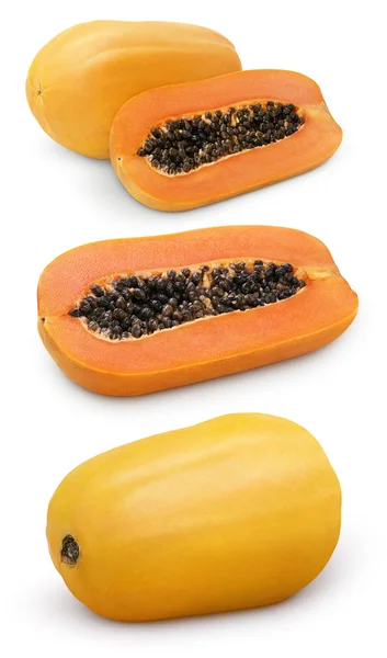 Papaya vruchten met cut — Stockfoto