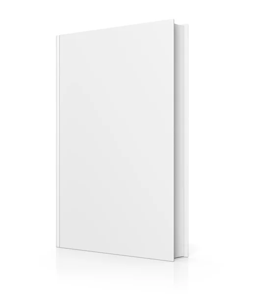 Capa de livro em branco isolada sobre branco — Fotografia de Stock