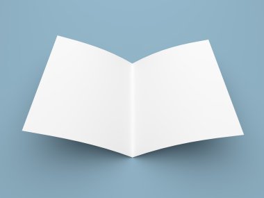 Katlanmış broşür, kitapçık, kartpostal, kartvizit veya broşür boş