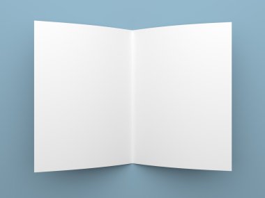 Boş katlanmış el ilanı, broşür veya broşür mockup