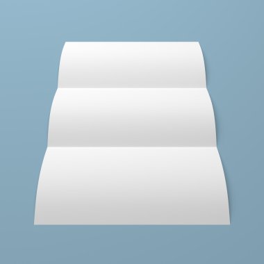 Broşür boş üç katlı beyaz kağıt broşür