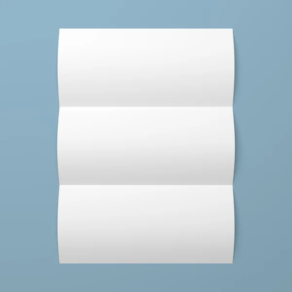 Ulotka puste tri-fold papier biały broszura — Zdjęcie stockowe