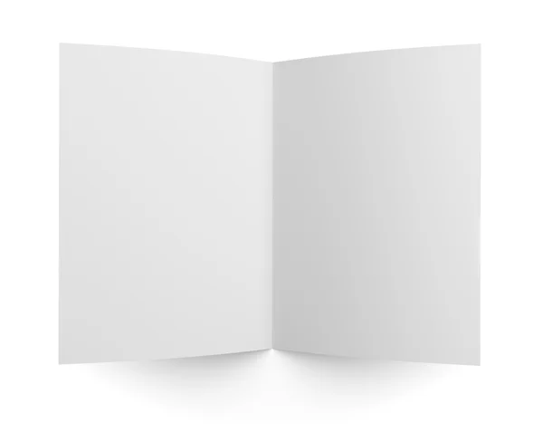 Folleto en blanco plegado, folleto o maqueta de folleto — Foto de Stock