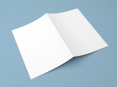 Katlanmış broşür, kitapçık, kartpostal, kartvizit veya broşür boş