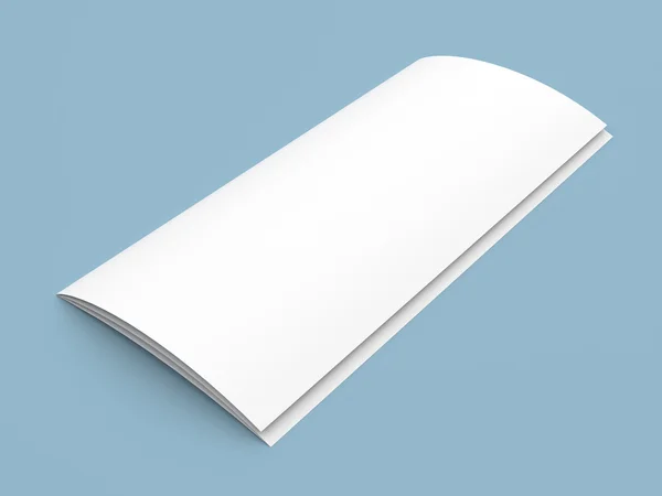Folder leeg tri-fold Witboek brochure — Stockfoto