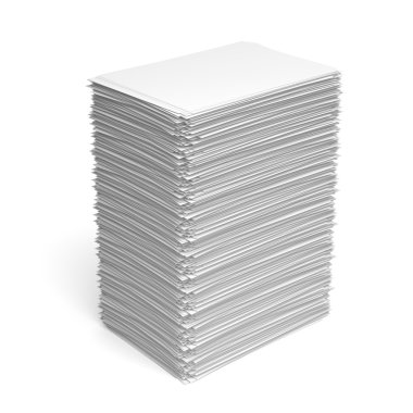 Pile of white paper sheets clipart