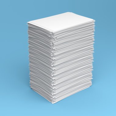 Pile of white paper clipart