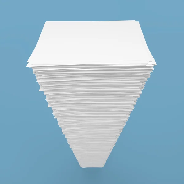 Купка білих паперових листів — стокове фото