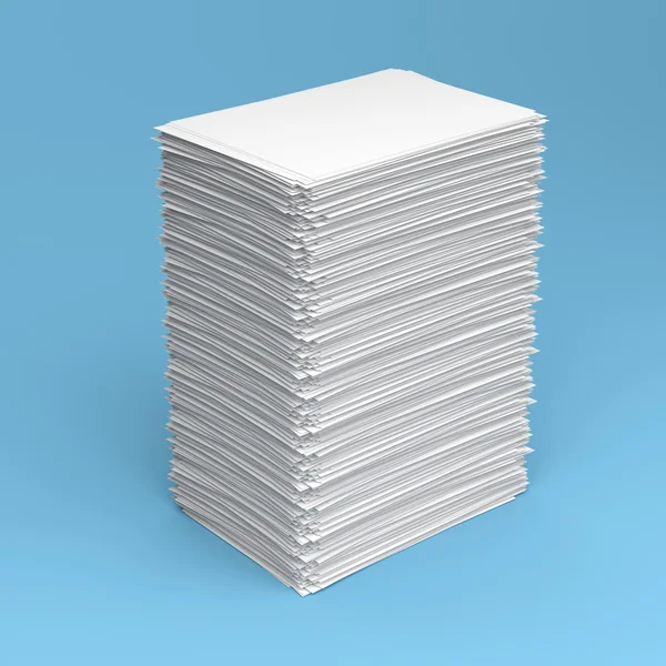 Beyaz kağıt yığını — Stok fotoğraf