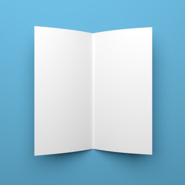 Boş katlanmış el ilanı, broşür veya broşür mockup