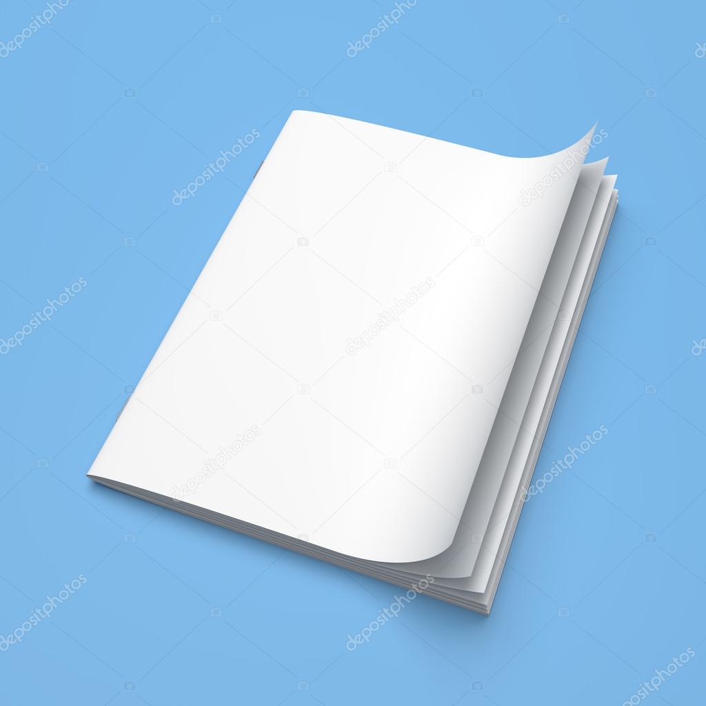 White cover empty magazine blank