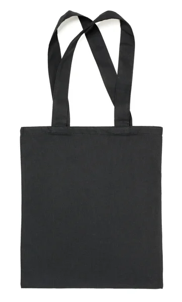 Beyaz üzerine siyah kumaş çanta — Stok fotoğraf