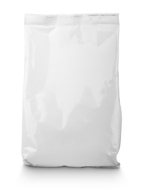 beyaz boş snack çanta paketi