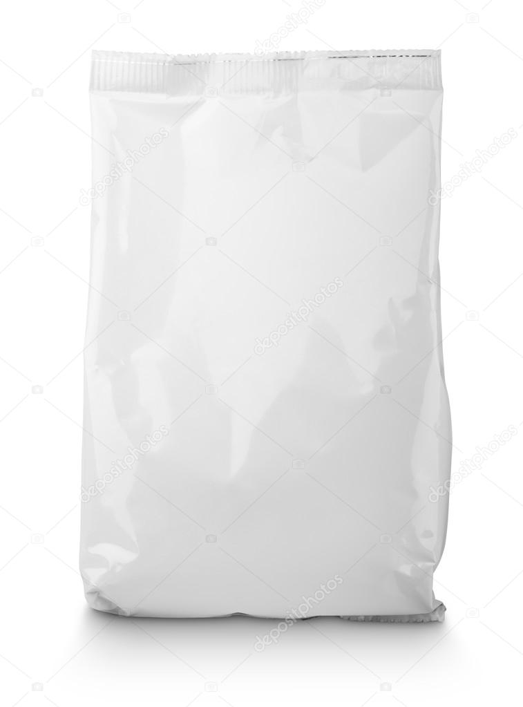 White blank Snack bag package