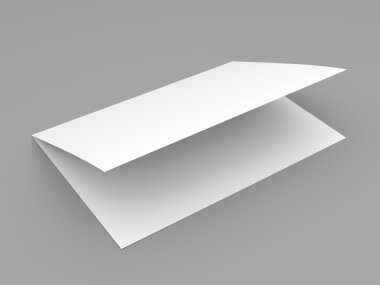 Katlanmış broşür, kitapçık, kartpostal, kartvizit veya broşür boş